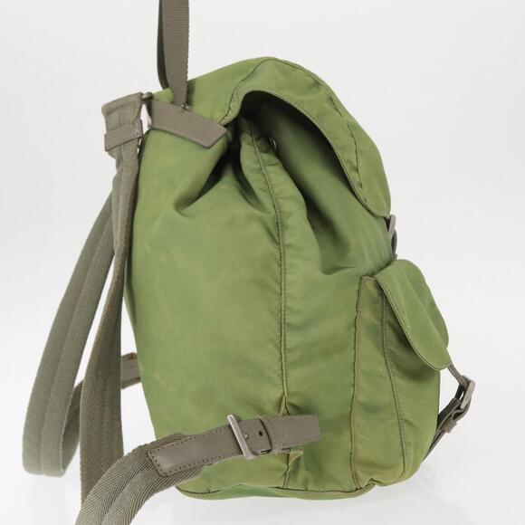 PRADA Backpack Nylon Green Silver Auth bs31165 main image 13